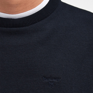 Barbour Pima Cotton Classic Navy Crew Neck Jumper